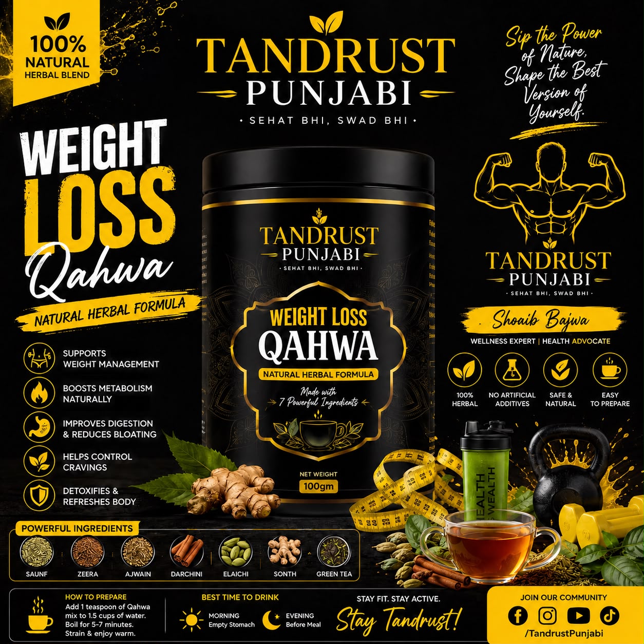 Tandrust Punjabi Weight Loss Qahwa